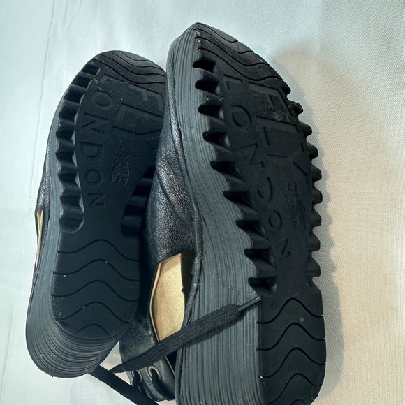 Fly London Black Mules Sleek Minimalist Design 9-9.5 - Picture 9 of 10